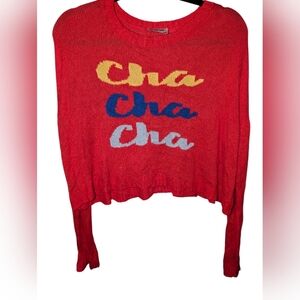 Show Me Your Mumu Varsity Cropped Sweater